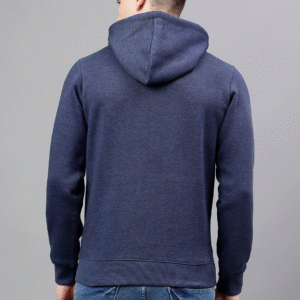 Men Navy Standard Fit Hooded Sweatshirt