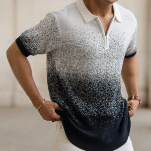 Ombre Jacquard Polo T-Shirt