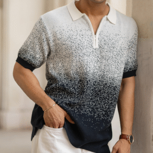 Ombre Jacquard Polo T-Shirt