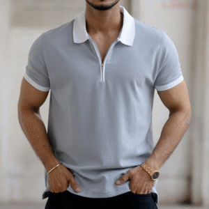 Cloud Blue Regular Fit Half Sleeves T-Shirt